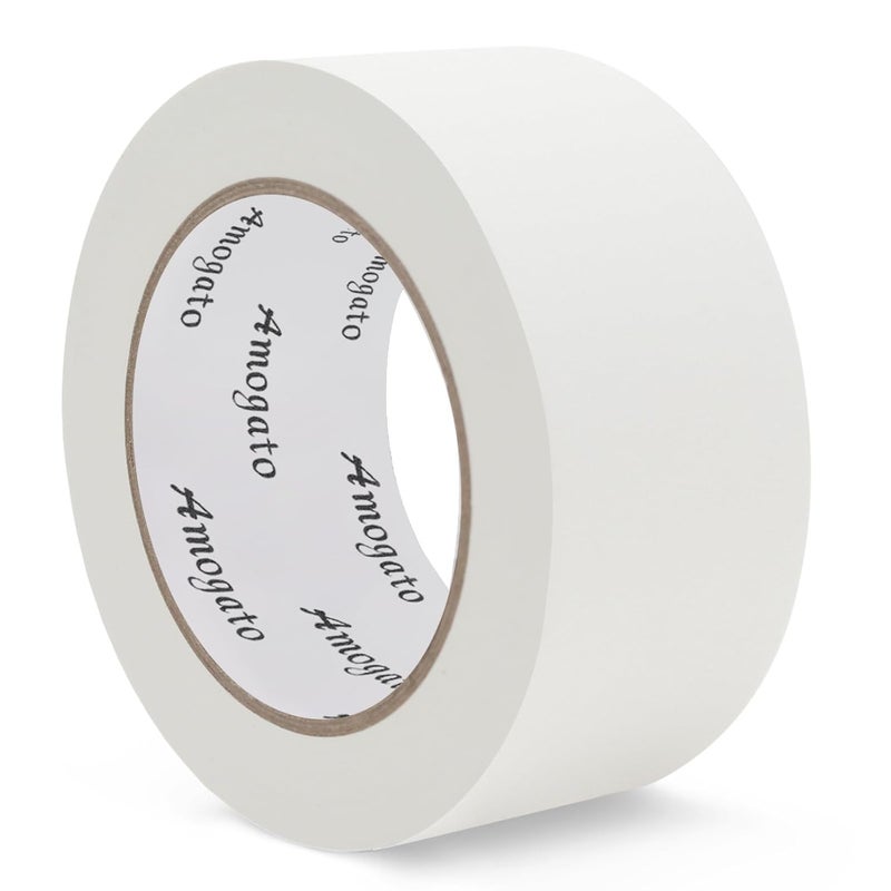 AMOGATO White Gaffer Tape 2 Inch x 27 Yard,Gaffers Tape White,Adhesive Tape,No Residue Waterproof,Multipurpose,Easy to Tear,Great for Concerts, Weddings or More - Image 1